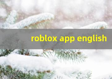 roblox app english